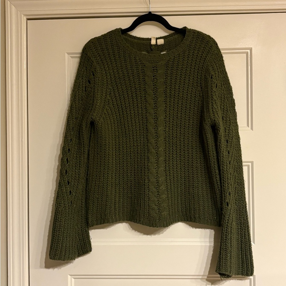 Moth x Anthropologie Olive Green Women's Sweater